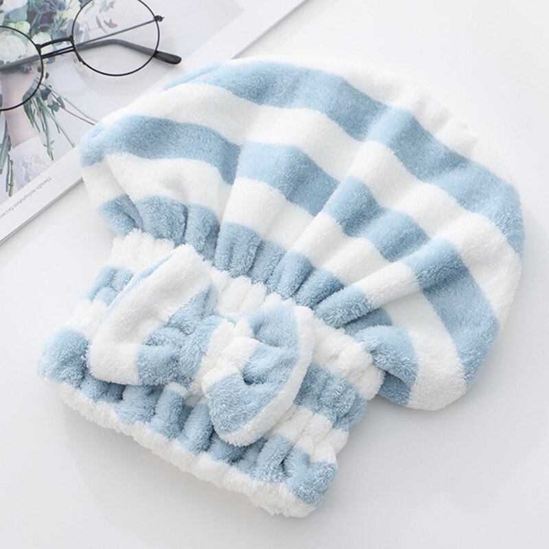 Gorro de ducha de microfibra para mujer, gorro de secado rápido, accesorios de baño, novedad
