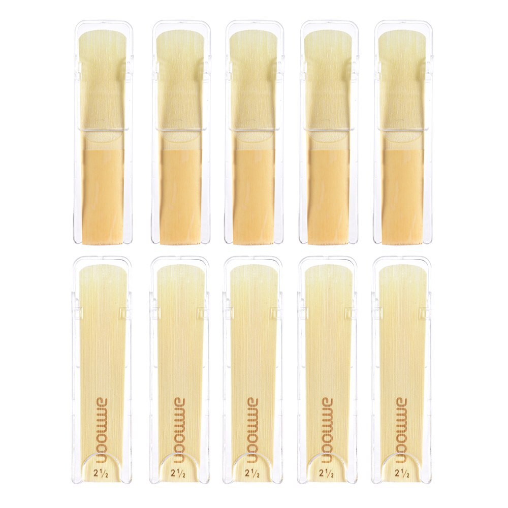 Ammoon Alto Saxophone Reeds - Bamboo - Strength 2.0, 2.5, 3.0 - 10 Pcs/Box