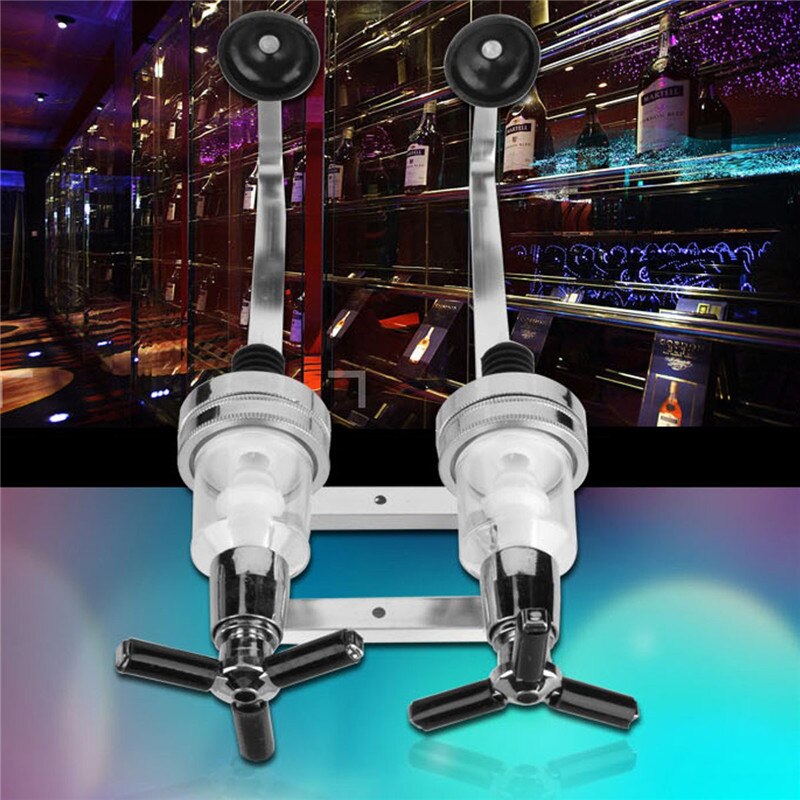 Förderung Inversion 2-Station Schnaps Spender Bar Butler Wein Spender Alkohol Flasche Dispenser Trinken Ausgießer Bar accessori