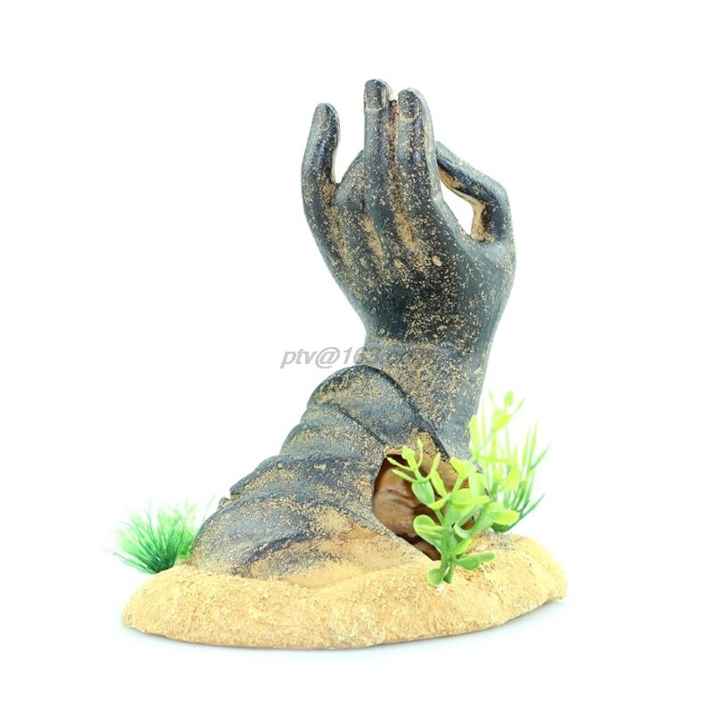 Fish Tank Decorations Buddha Hand Statue Aquarium Ornaments