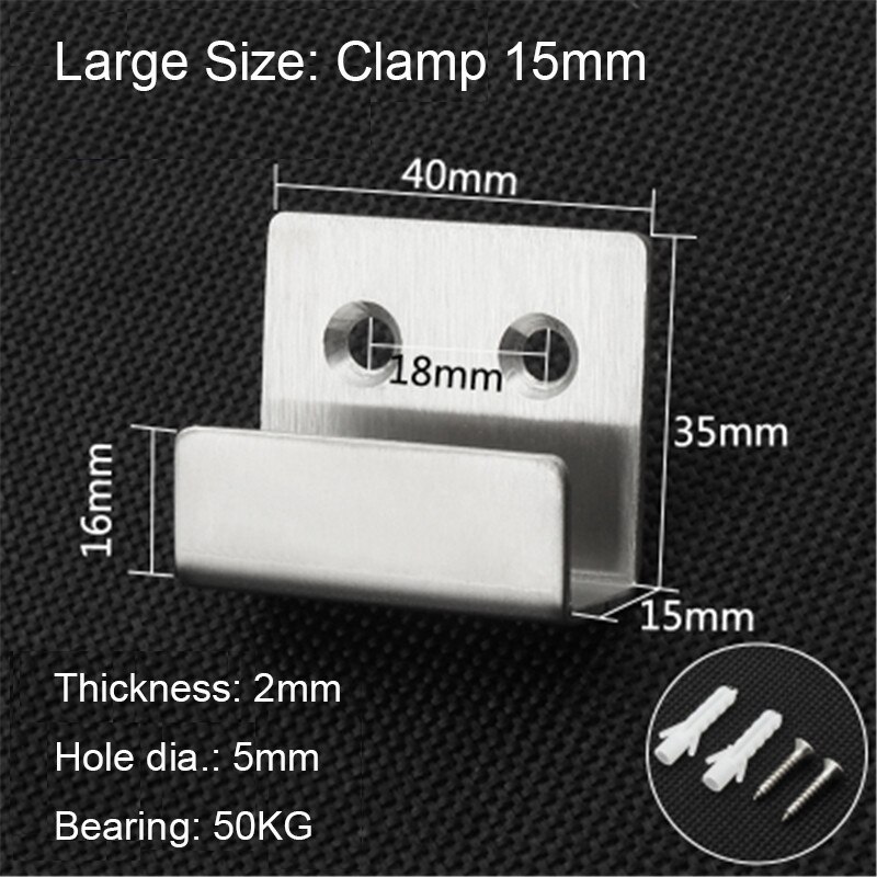 2pcs/lot Stainless Steel Hanging Hook Code Ceramic Tile Display Buckle U-shape Corner Brackets Joint Fastener Wall Support: 766L