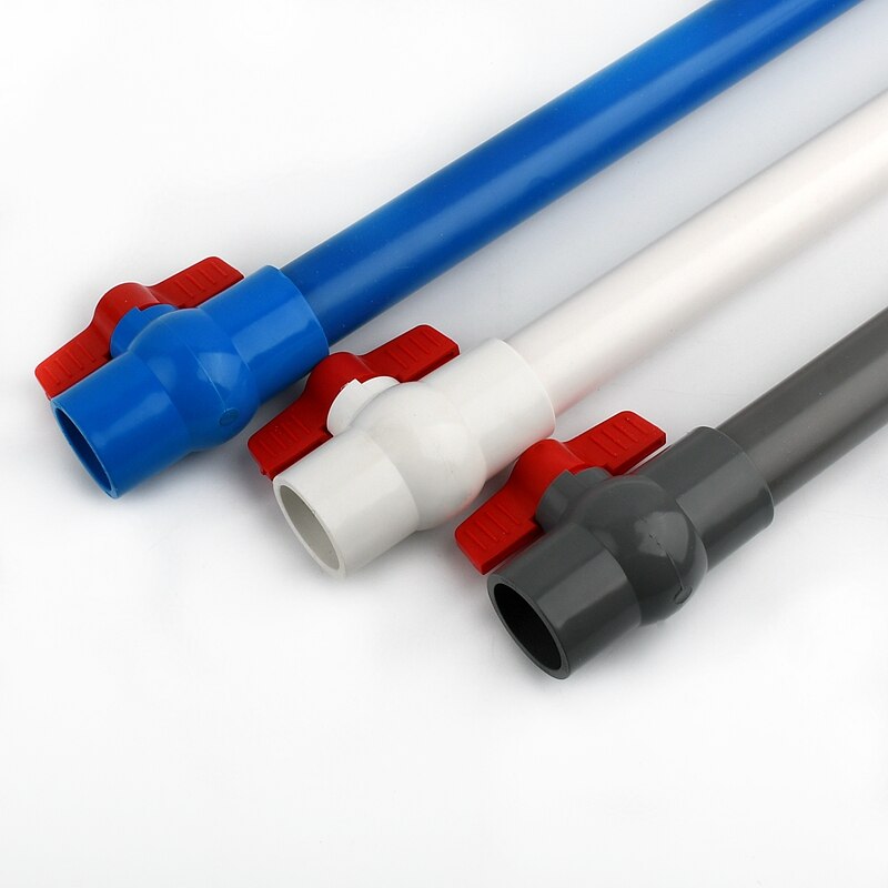1PC 20~110mm PVC Pipe Socket Ball Valve Aquarium Fish Tank Connectors Fittings Garden Irrigation System Adapter PVC Ball Valve