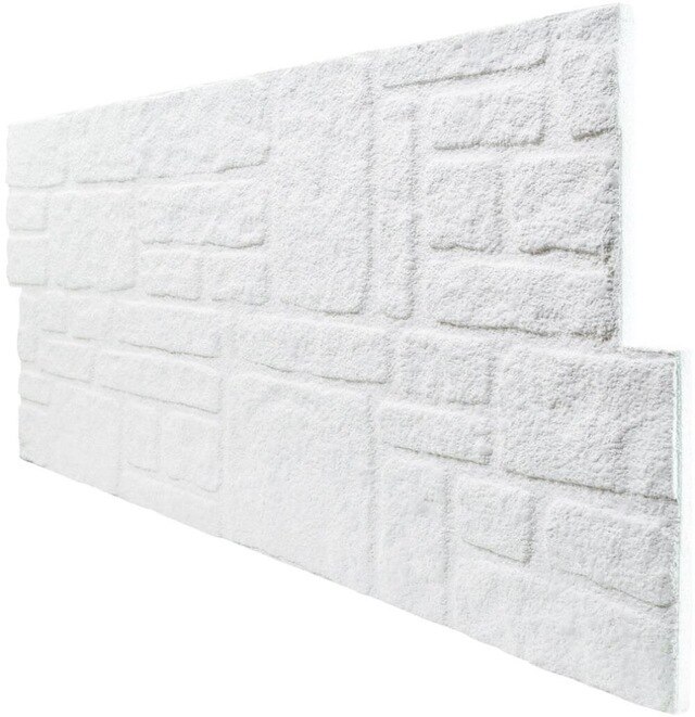 Flerfarvet stenmønster hvid 3d- dimensionelt styrofoam-vægpanel 405659375
