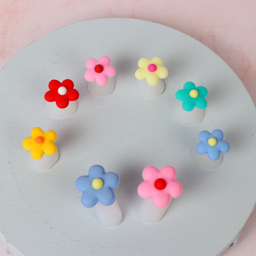 Separador de dedos de silicona suave para manicura y pedicura, separador de dedos de los pies, herramienta para el cuidado de las uñas, soporte de margaritas, accesorios, 8 unids/lote: 8