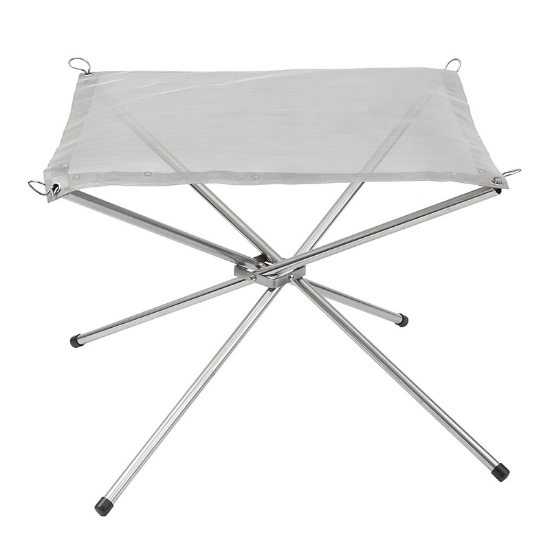 Braciere da esterno, griglia per bruciare, campeggio, rete in acciaio inossidabile, caminetto pieghevole, stufa, barbecue, patio con rete di ricambio
