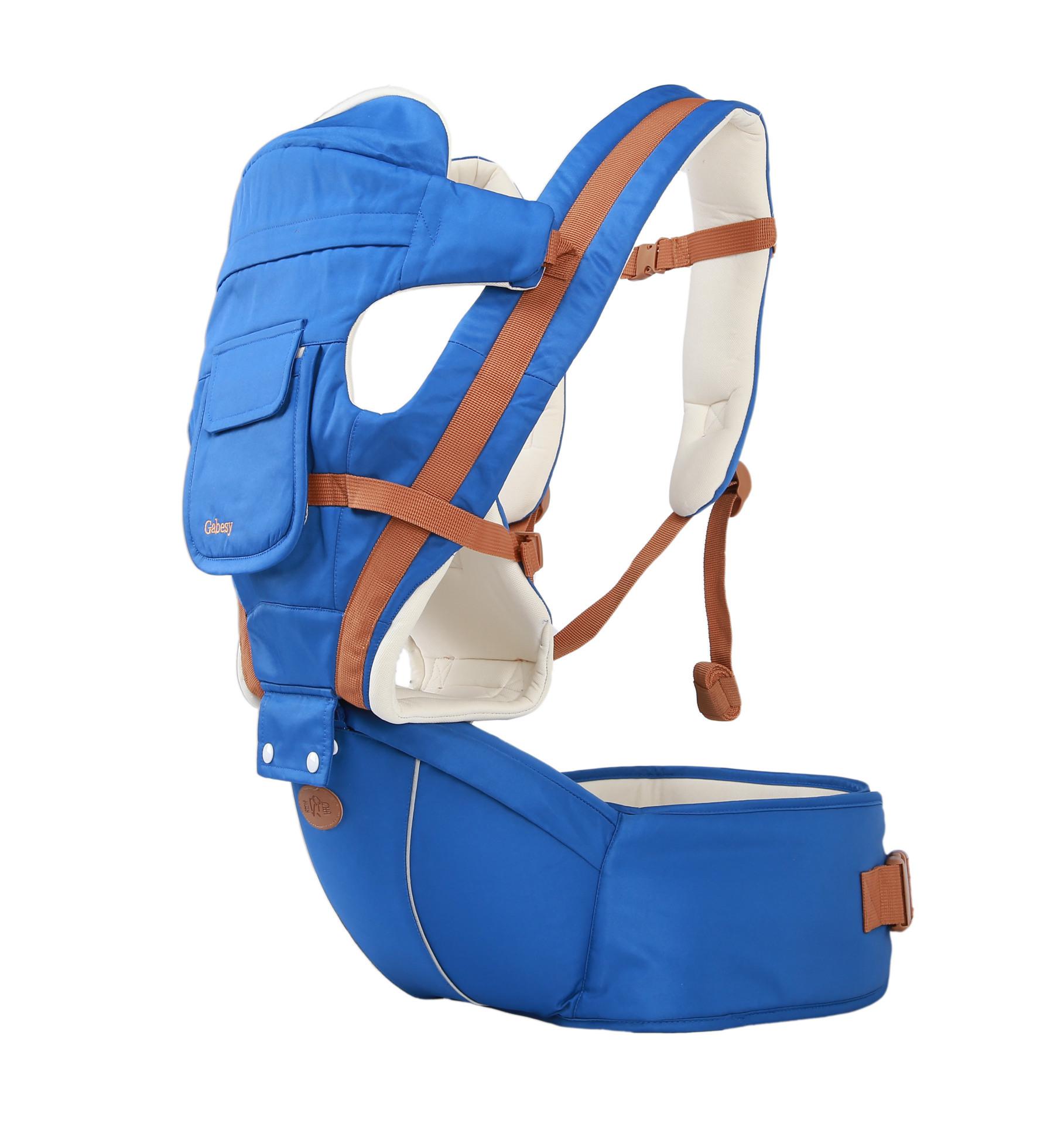 Porte-bébé multifonction 0-32 mois | Sac à dos en coton respirant pour attache kangourou pour bébé, sac à dos en toile pour cavalier: Bleu