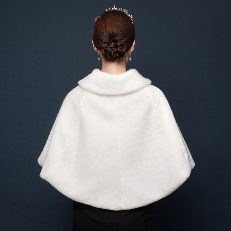 In Voorraad Bridal Wrap Winter Faux Fur Stola Huwelijk Bruids Vrouwen Sjaal Wraps Jassen Dames Avond Jassen Wedding Bolero Boleros