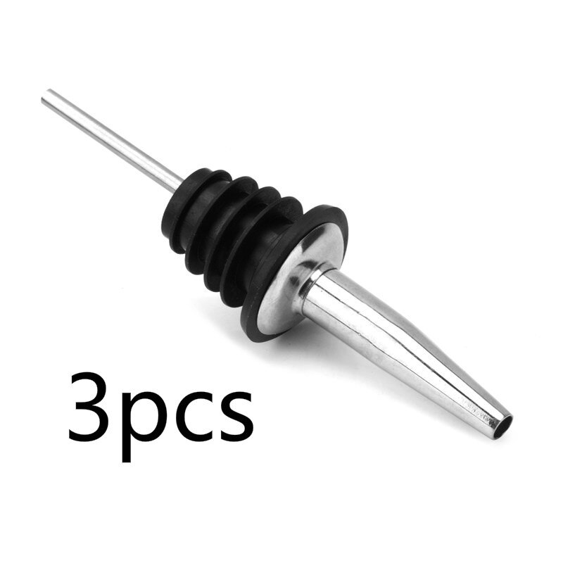 10PCS Free Flow Stainless Steel Wine Liquor Bottle Speed Pourers With Tapered Spout Portable Kitchen Bar Accessories Bar Tools: 3pcs