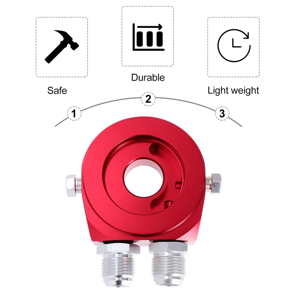 1Pc Oil Temp Gauge Adapter Oil Pressure Gauge Adapter Car Oil Cooler Kit