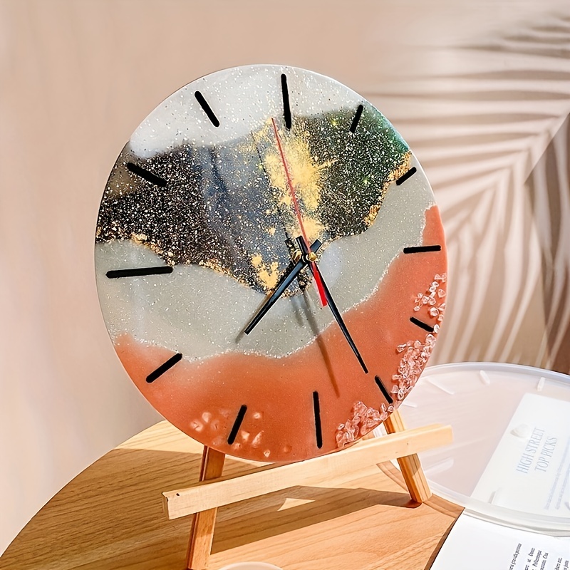 Grote klok hars mal, ronde klok siliconen mal muur hangende klok epoxy mal met aanwijzer voor doe-het-zelf ambachten sieraden maken