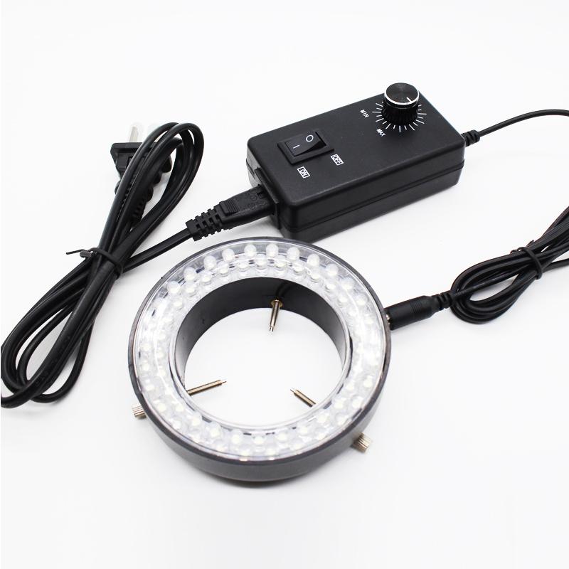110V 60LED Ring Adjustable Light Source Lighting for Stereo Microscope Industrial Camera Jewelry Micro-inlaid Video Microscope