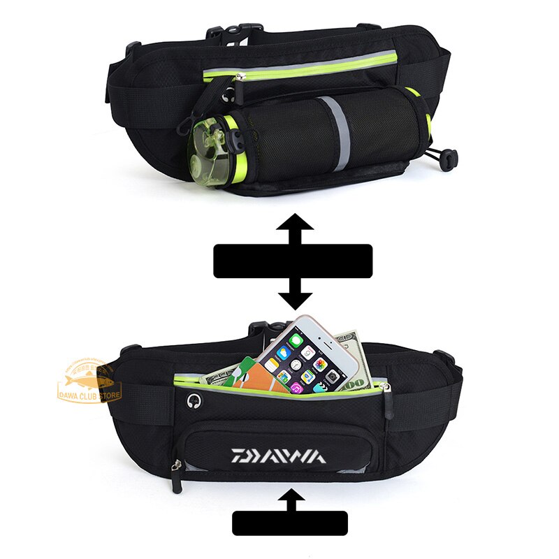 12 Inch Vissen Riem Tas Daiwa Mannen Vrouwen Outdoor Bergbeklimmen Fietsen Sport Mobiele Telefoon Zakken Running Heuptas