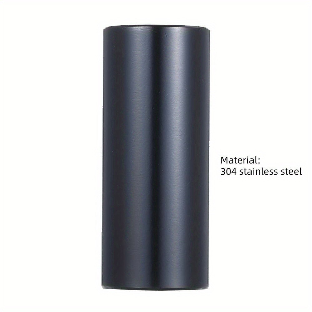 Barra deslizante de guitarra de 60MM, diapositivas de dedo de Metal/acrílico de acero inoxidable para guitarra, ukelele, instrumentos de cuerda, accesorios para guitarra, 1 ud.: Negro