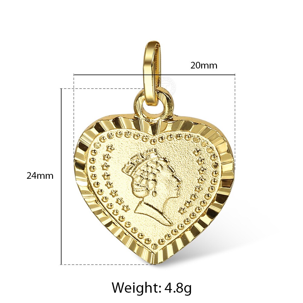 Gold Color Pendant Necklace for Women Men Jesus Cross Queen Elizabeth Portrait Charm Jewelry Accessories GPM01: GP429