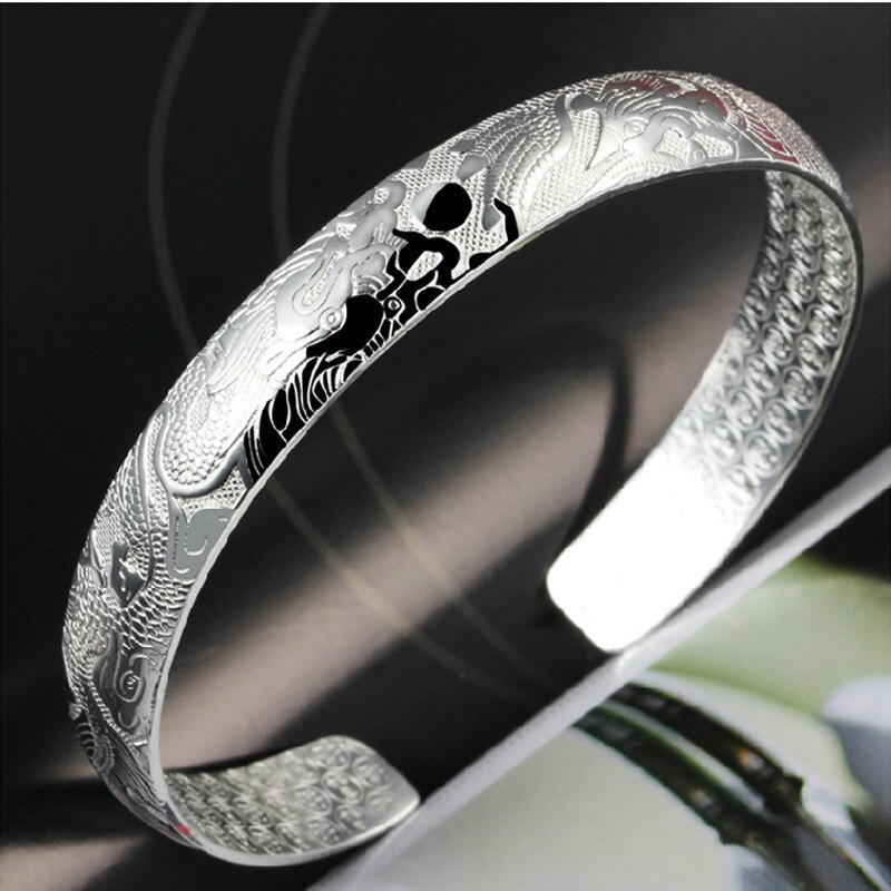 999 fine silver bracelet Lucky Dragon Factory Outlet small jewelry ethnic style bracelet Female jewelry