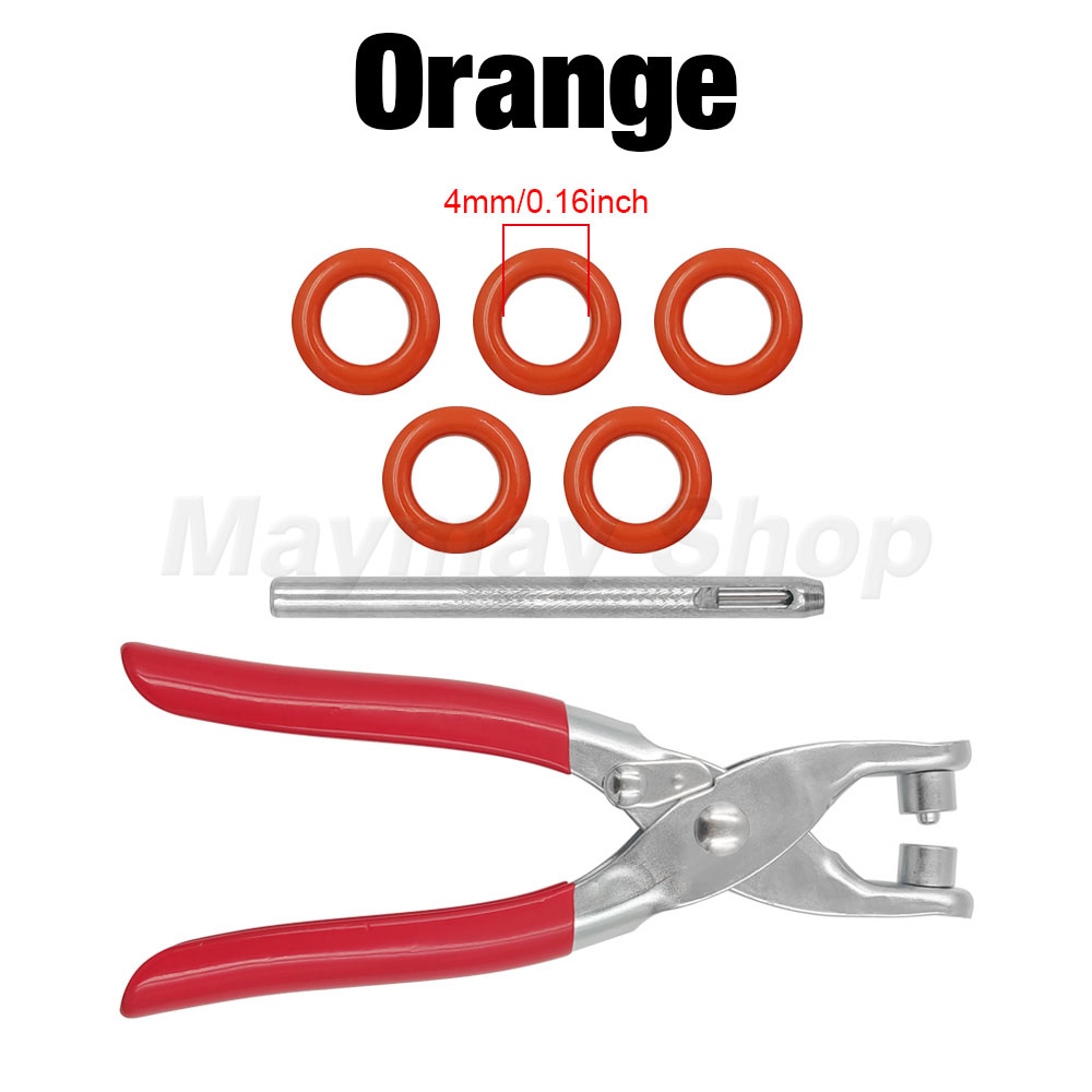 200 Sets Metal Eyelet Grommet Eyelet With Install Plier Set Eyelets Grommet Tool For DIY Leathercraft Shoes Belt Cap Bag Clothes: Copper