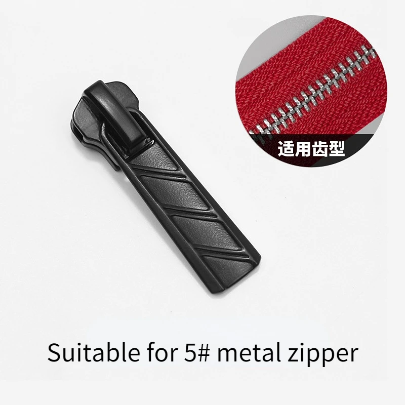 Deslizadores de cremallera con cierre automático, suministros de costura de Metal/Nailon/resina, color negro mate, 5 piezas, 3 #/5 #: Opaco