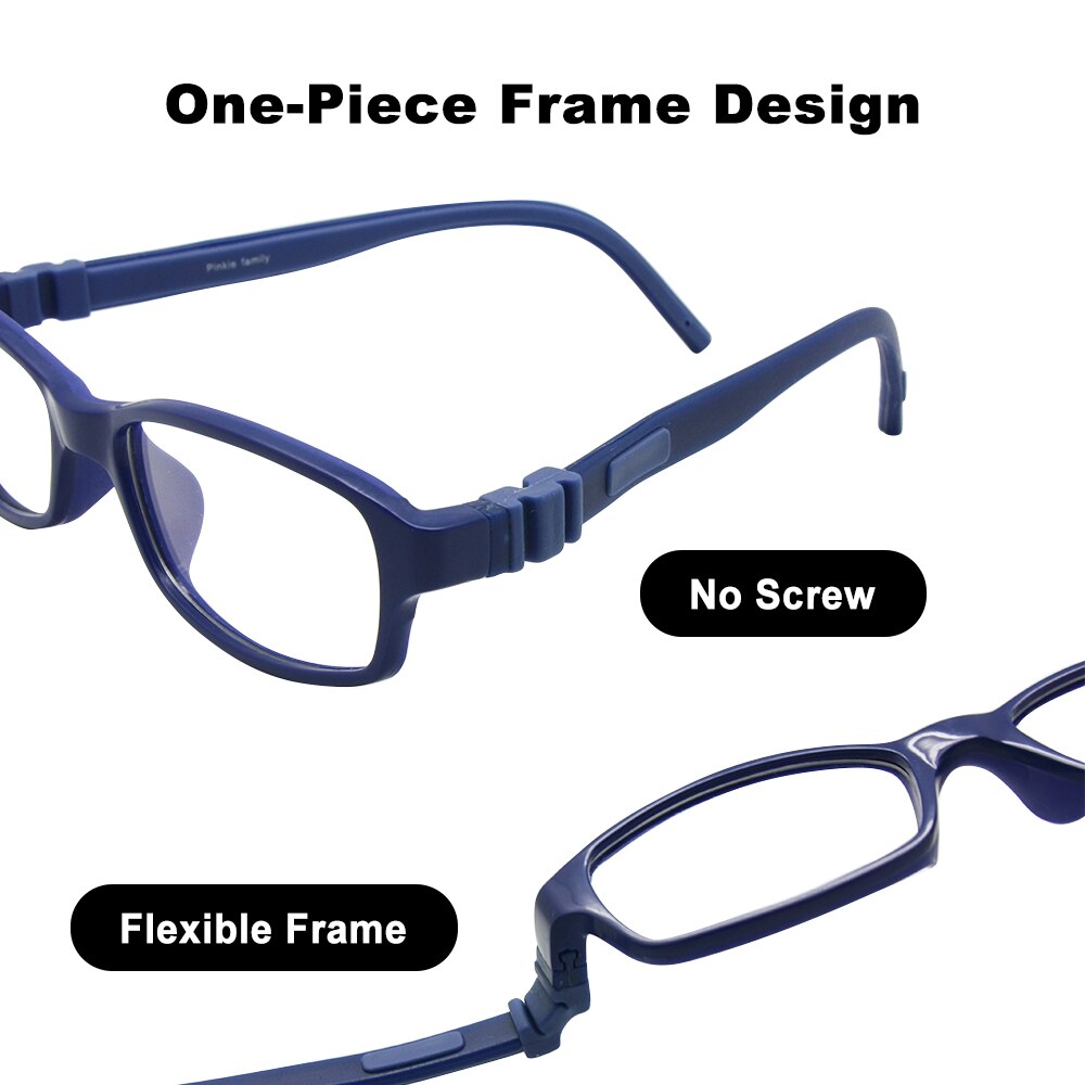 Kids Optical Glasses Frame Size 50 Silicone Safety Flexible Temple Children Eyeglasses Unbreakable Boys Girls