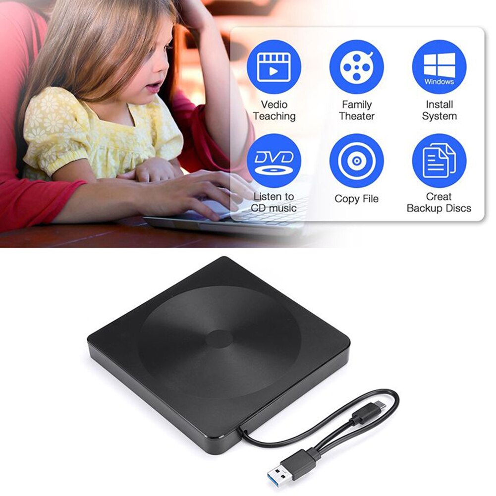 USB 3.0 External Combo DVD/CD Burner Drive CD/DVD-ROM CD-RW Player Optical Drive for PC Laptop Computer Components