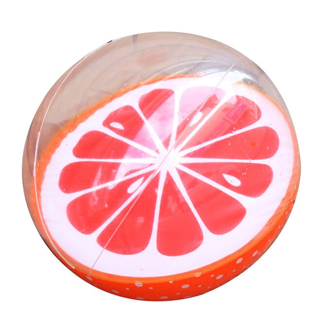 Kreative Aufblasbare Bälle Simulation Wassermelone Gummi Ball Strand Schwimmbad Spielzeug Sommer Strand Party Lieferungen Strand Ball für freundlicher: Orange