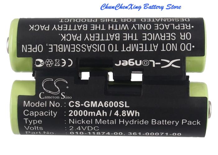 Batteria Cameron Sino 2000mAh per palmare Garmin Astro 320, GPSMAP 63SC,GPSMAP 63csx, GPSMAP 639,GPSMAP 669,66S,PSMAP 64,64X,64ST