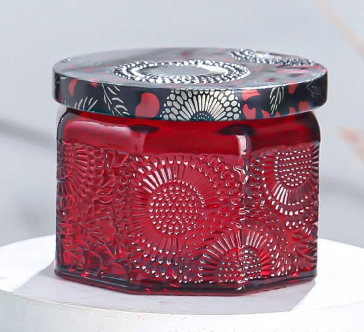 Contenedor de fabricación de velas de aromaterapia artesanal, vela de aromaterapia casera, tarro de vela blanca, taza de vela de nicho, frasco de vidrio, Cactus: red 7.2x5cm