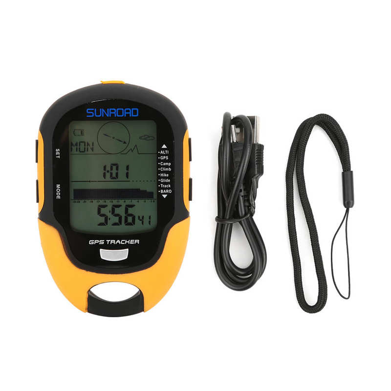 GPS Electronic Altitude Meter Portable FR510 ABS IPX4 Waterproof Outdoor Navigation Altimeter Temperature Humidity Compass