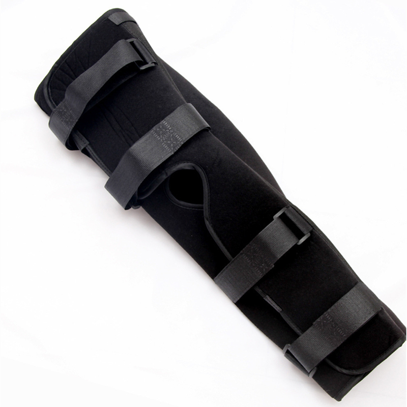 1PC Tri-Panel Knie Wegfahrsperre Volle Bein Brace Unterstützung Aluminium Legierung Gerade Knie Schiene für Knie Protector Bruch stabilisator