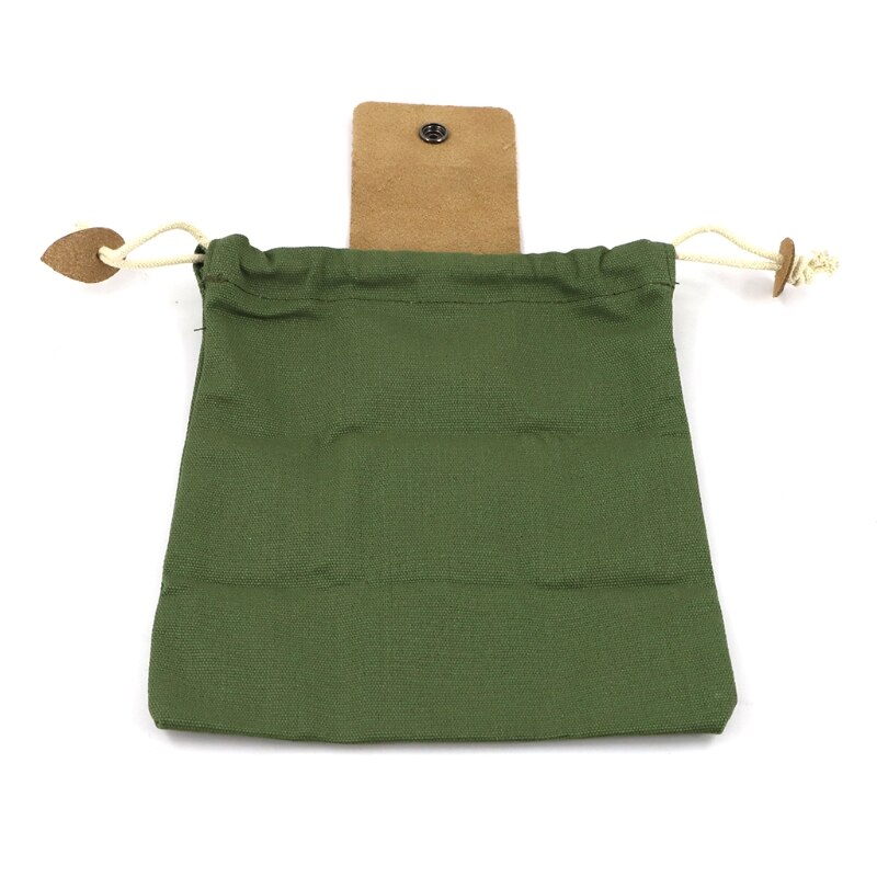 Leer Canvas Pouch Multifunctionele Outdoor Foerageren Tas Jungle Fruit Plukken 20CA: green