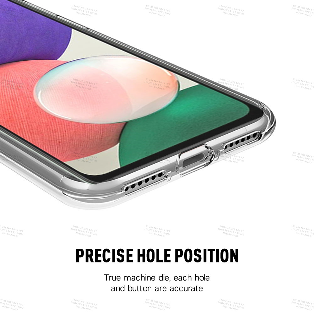 Funda de silicona para Samsung Galaxy A22 5G, funda transparente de TPU de doble cara para samsung A32 A52 A72 A22 A82 5G A12, funda suave