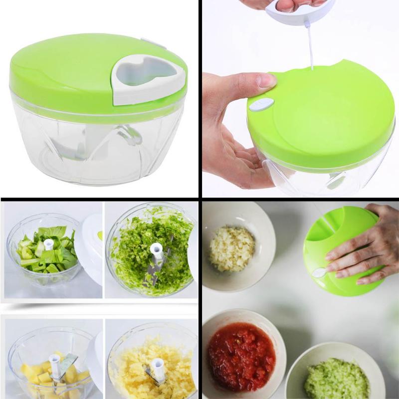 1Pc Manual Food Chopper Grinder Mincer Food Processor Shredder for Meat Fruit Salsa Pepper Onion Nut Hand-Powered Chopper Tool