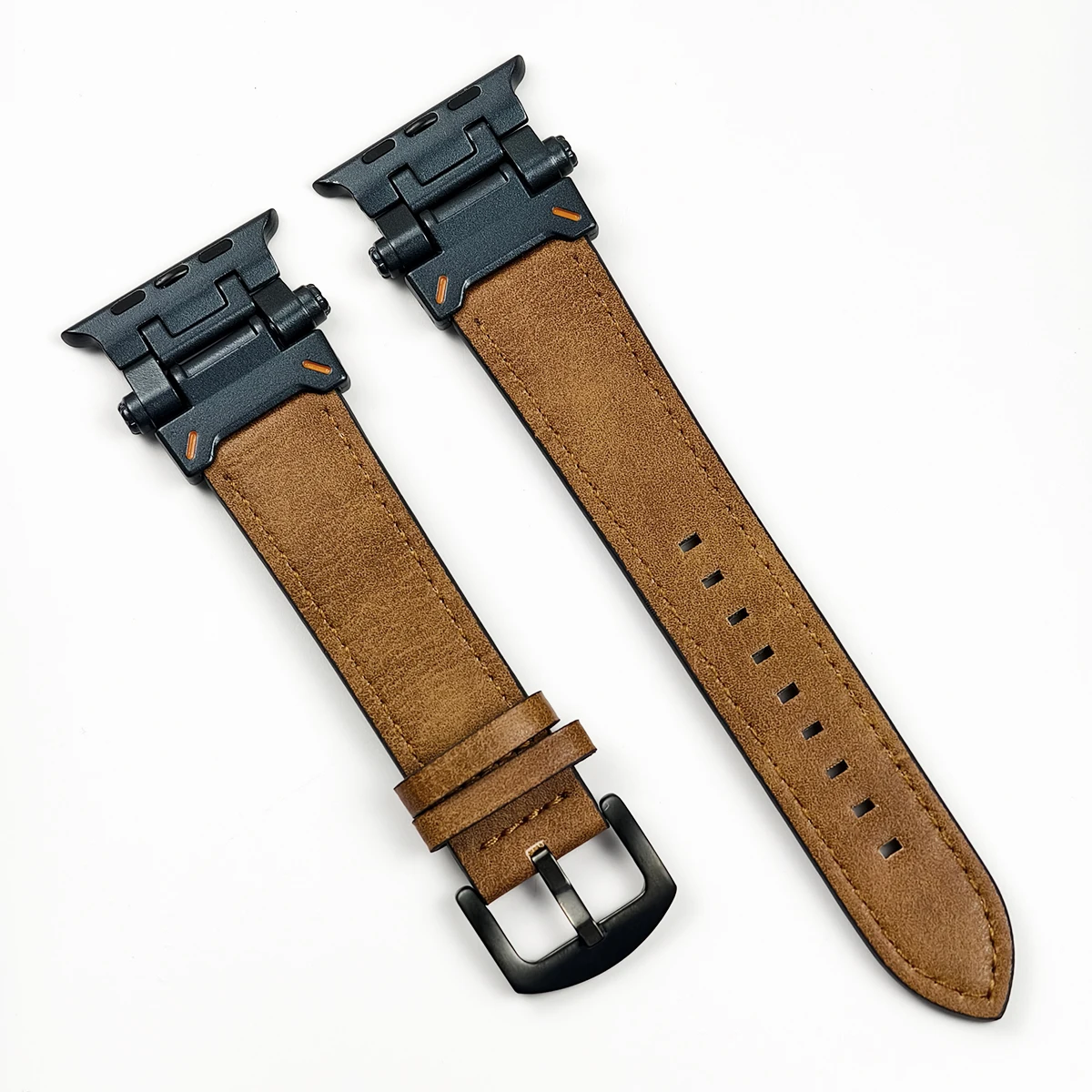 Lederen band voor Apple Watch Ultra 2 Band 49 mm 3 2 1 42 mm Armband voor Iwatch Series 10 46 mm 9 8 7 6 SE 5 44 mm 45 mm horlogeband: Blue pink / 16mm