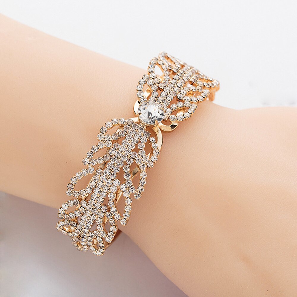 AINAMEISI Crystal Punk Bracelet For Women Rhinestone Jewelry Bridal Charm Bracelets & Bangles Wedding Party