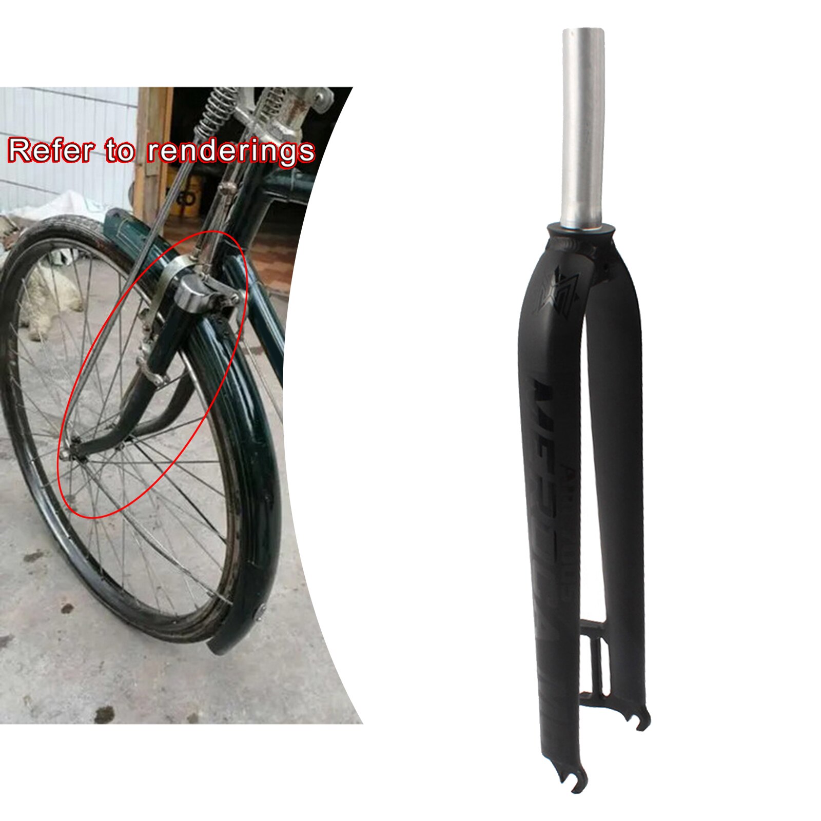 Aluminum Alloy Rigid Disc Brake Bike Fork 26 inch 27.5 inch 29 inch Wheel for Mountain Bicycle