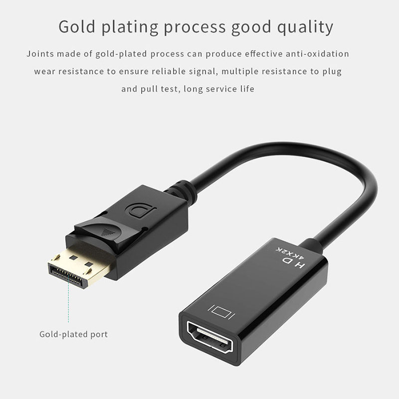 4K Big DP to HDMI-compatible Converter Displayport Male to Female Cable Splitter TV Monitor ProjectorVideo Audio Extend Adapter