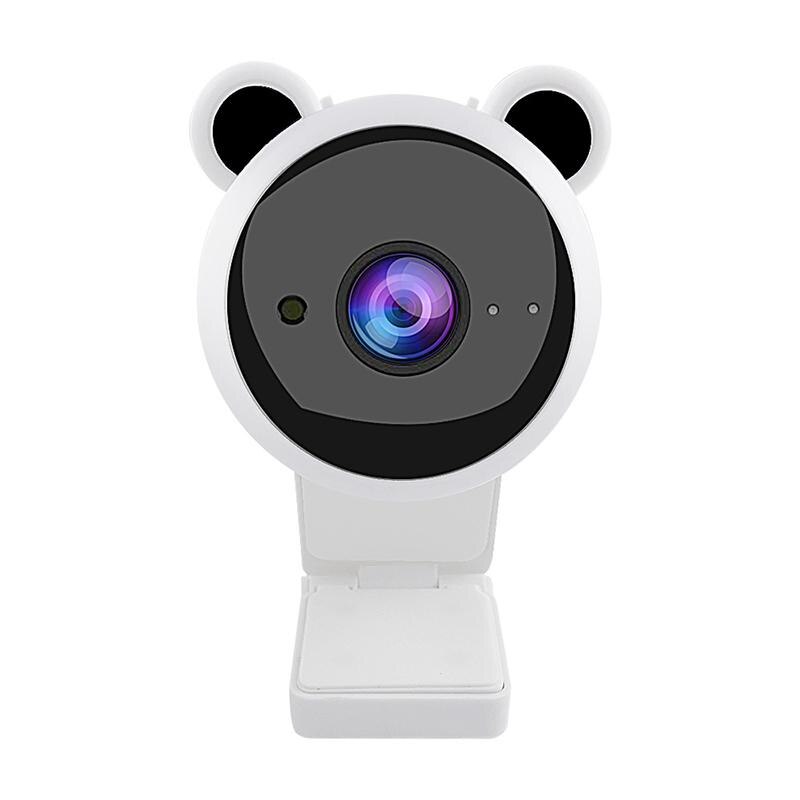HD1080p Camera Video Computer Camera Usb Webcam Multi function Desktop Cam with Noise Canceling mic for Video Conference: white