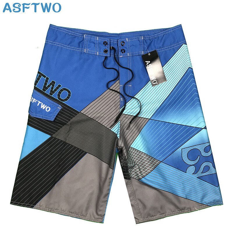 Pantalones de playa de secado rápido para hombre, pantalones de surf de secado rápido, pantalones cortos de viaje para fitness, correr, deportes de verano: Azul / W30