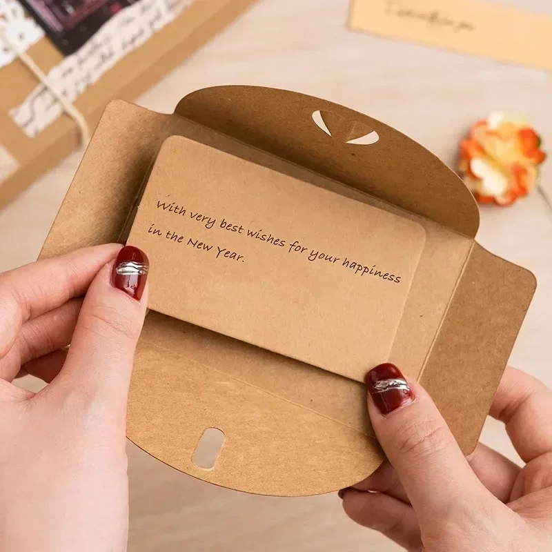 5pcs Mini Flower Envelopes with Paper Card Vintage Envelopes DIY Kawaii Christmas Party Postcards Invitation Cards Cover