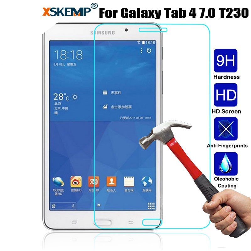 XSKEMP 9 H Real Gehard Glas Voor Samsung Galaxy Tab 4 7.0 T230 T231 T235 Anti-Explosie Ultradunne Tablet Screen Protector Film