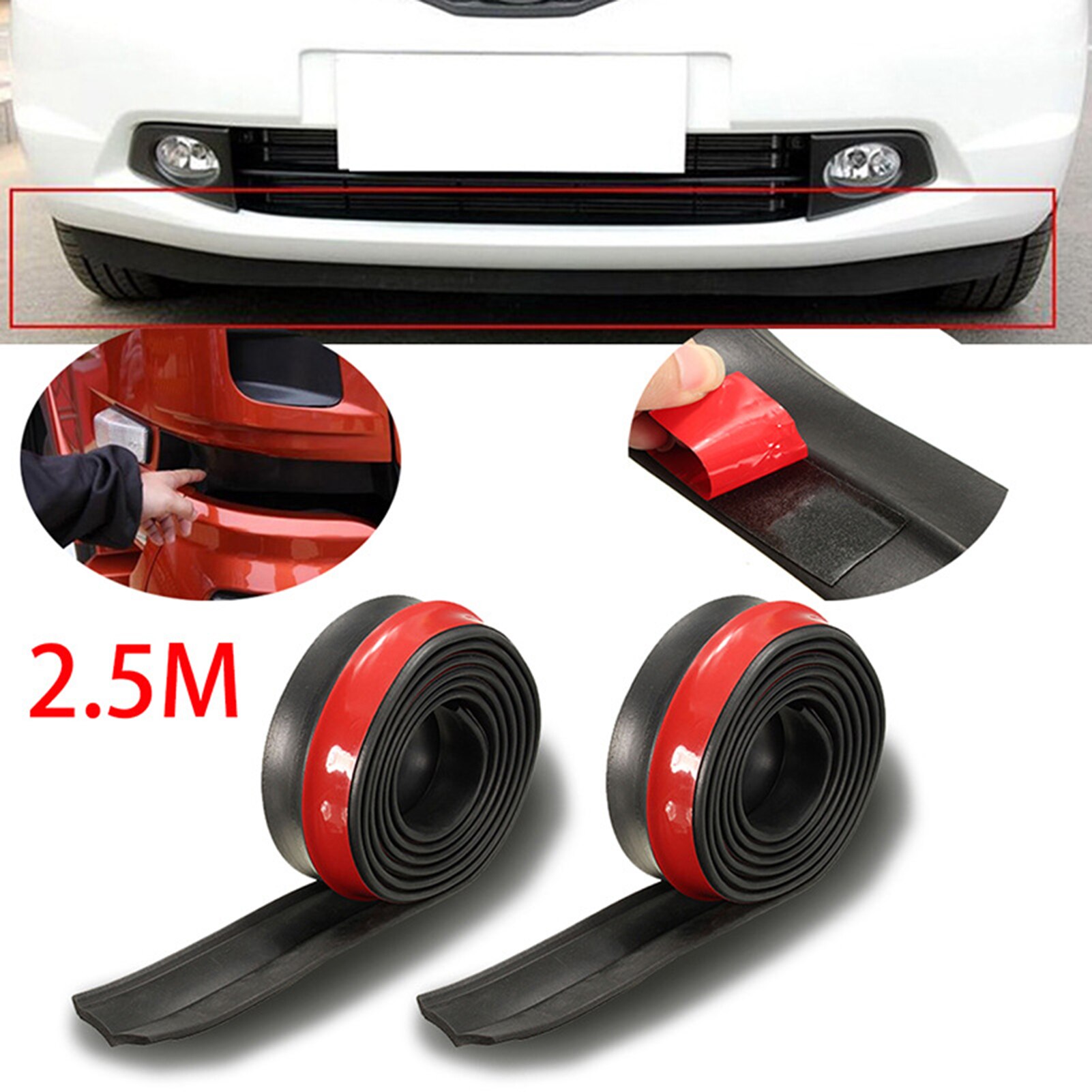 Rubber Voor Auto Bumper Protector Rubber Auto Protector Voorbumper Guards Lip Mouldings Splitter Chin Body Auto Bumper Buitenkant