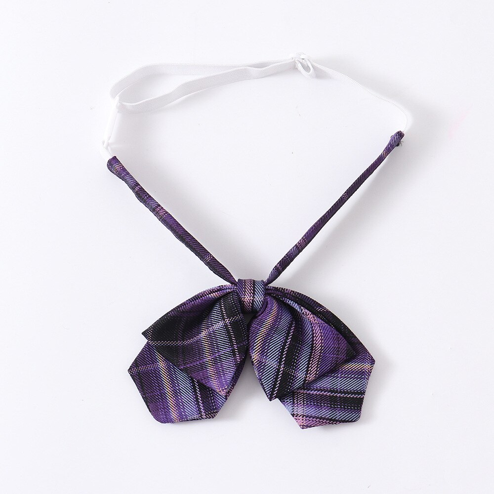 Pajarita de celosía para niña, uniforme escolar japonés Jk, Color morado, mariposa, traje de marinero escolar, accesorios, corbata de flores