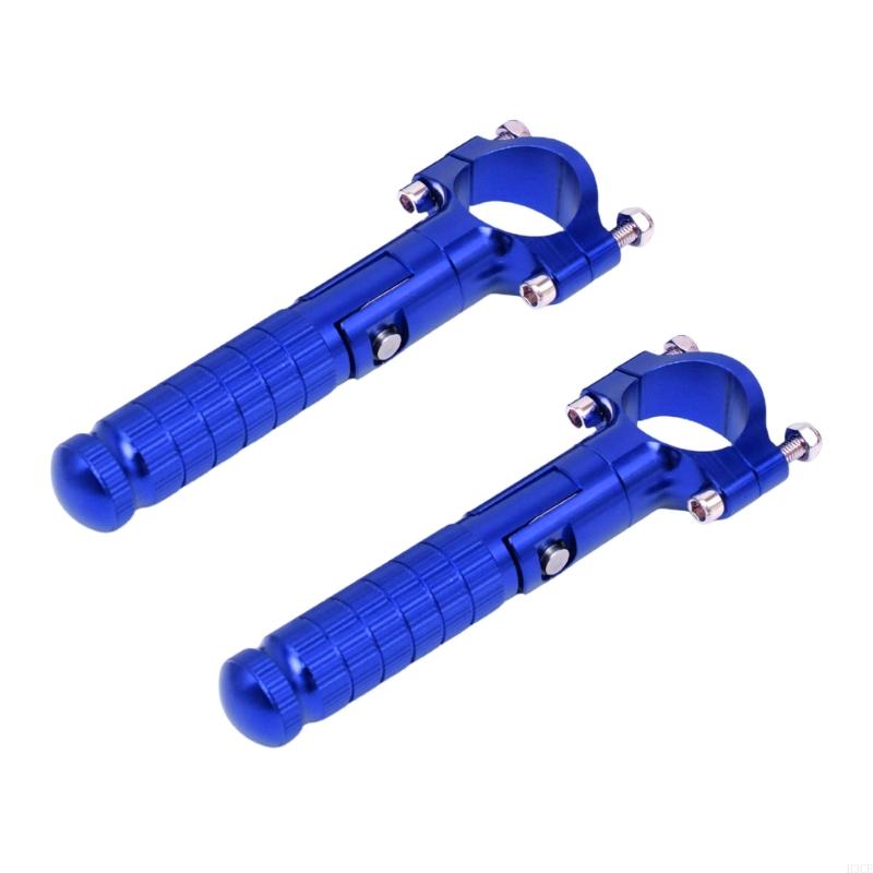 Aluminum Motorbike Footrests Adjustable Foot Pegs Supports Suitable for Motorcycle Enhancing Riding Posture and Reducing Fatigue: Blue