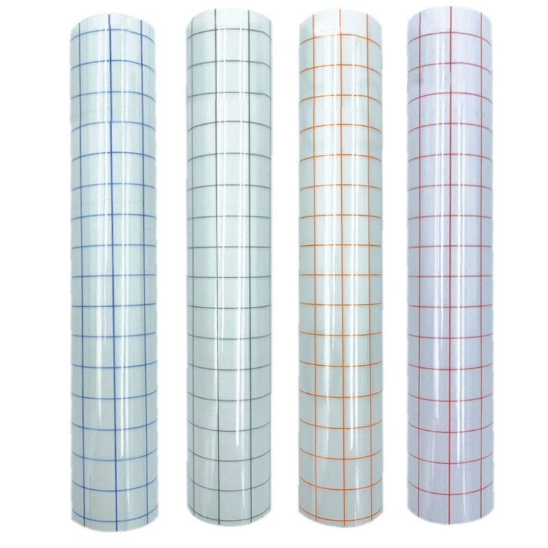 30x100cm DIY Clear Vinyl Transfer Paper Application Tape Roll Alignment Grid for Car Silhouette Window Decal Sticker