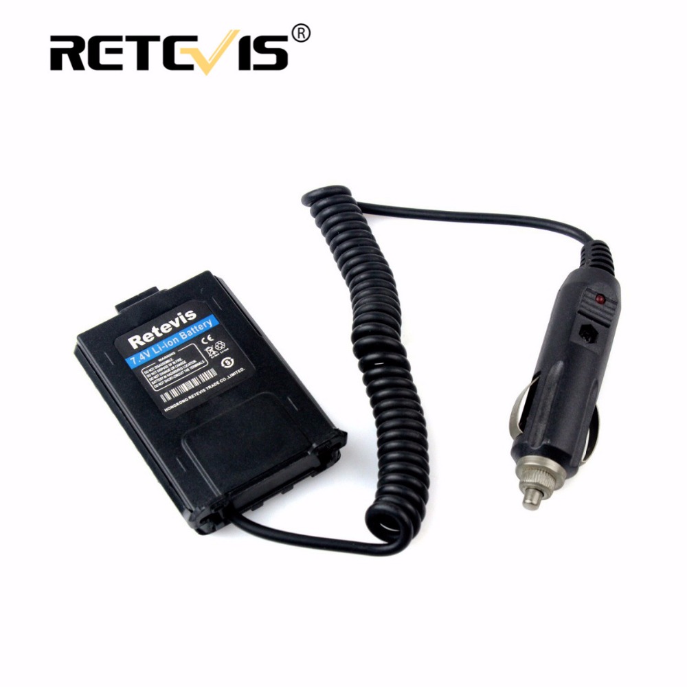 DC 12V Car/Vehicle Charger Battery Eliminator For Baofeng UV-5R UV5R Retevis RT-5R RT5R Walkie Talkie Accessories C9011A