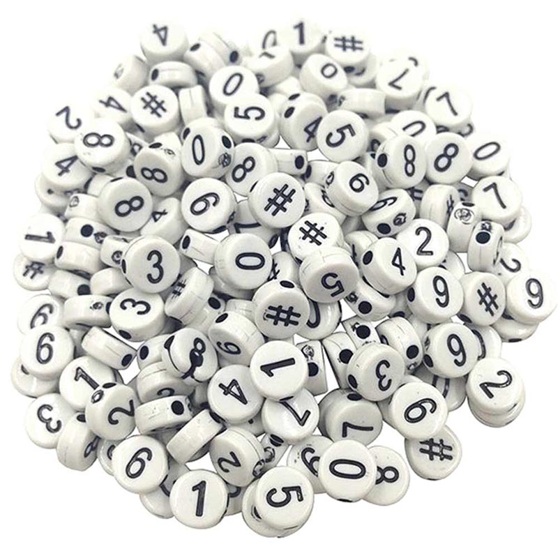 DIY Square Round Acrylic Alphabet Spacer Loose Beads For Necklace Bracelet Letter Beads Charms Jewelry Making SMR88: 2