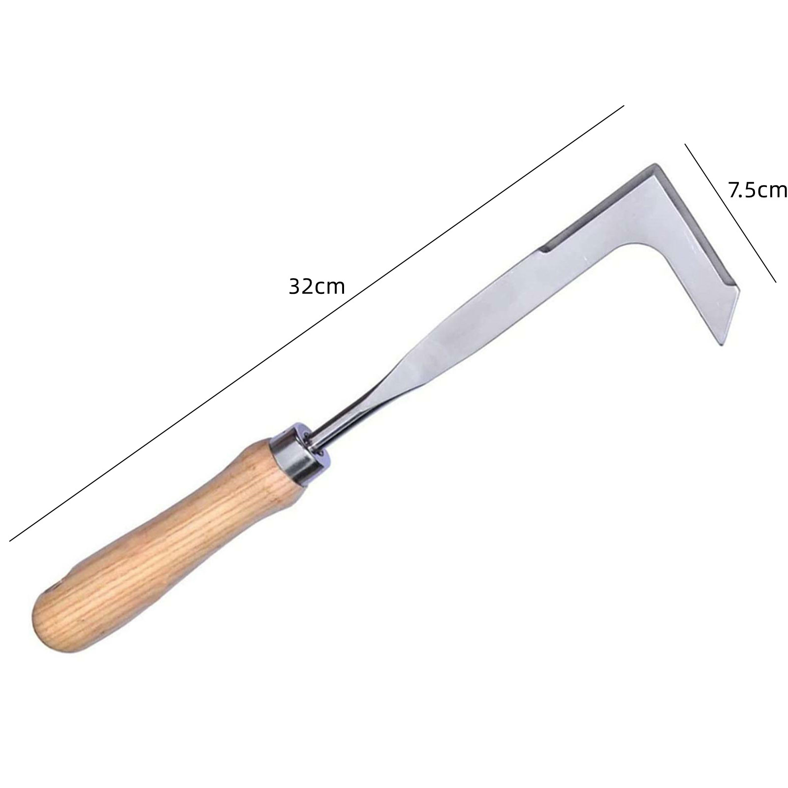 Garden Hoe Weeders Carbon Steel Gardening Hook and Weeding Tool Dual-Purpose Hardened Weeding Hoe for Easily Removing Weeds: black