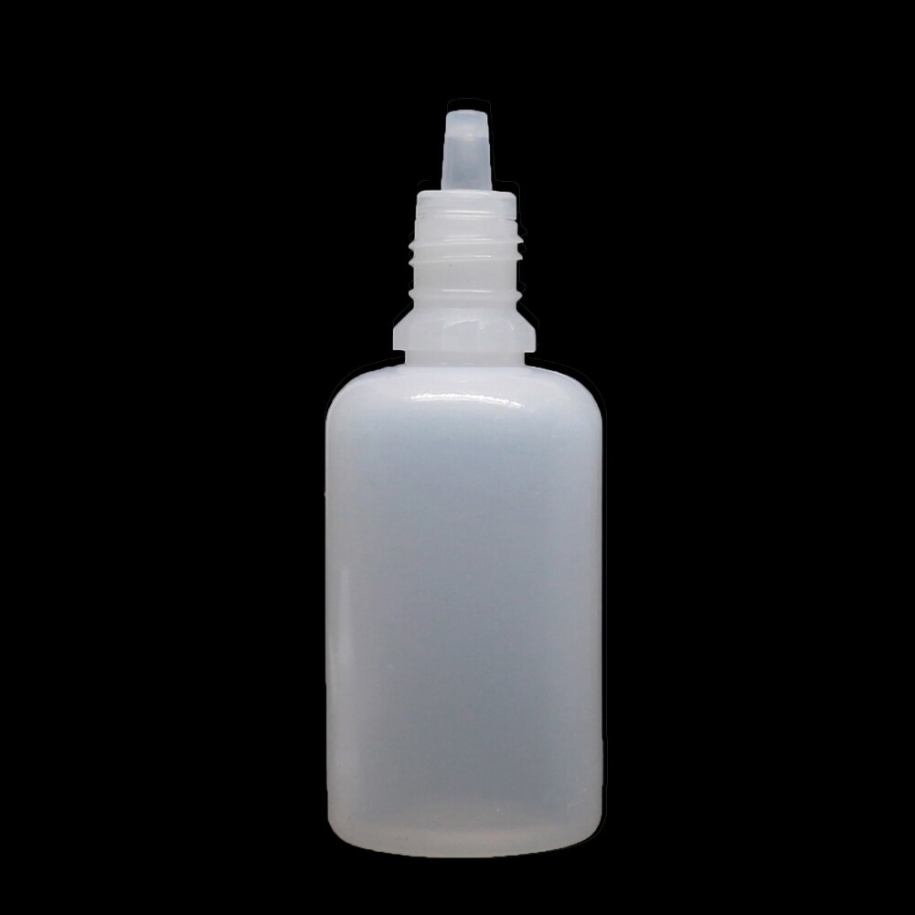 100 sztuk x 5ml-100ml plastikowe butelki z kroplomierzem puste wyciskane PE oko E płynny sok wkraplacz oleju pojemnik wielokrotnego napełniania + mini lejek