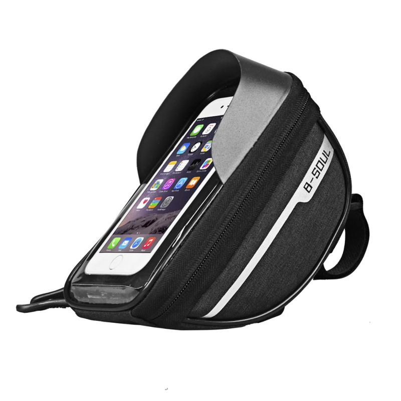 B-Soul Draagbare Waterdichte Fietstas Fiets Head Tube Stuur Mobiele Mobiele Telefoon Bag Case Telefoon Houder Voor 6.5in