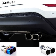 For Hyundai Tucson car cover muffler exterior end pipe outlet dedicate stainless steel exhaust tip tail 1pcs