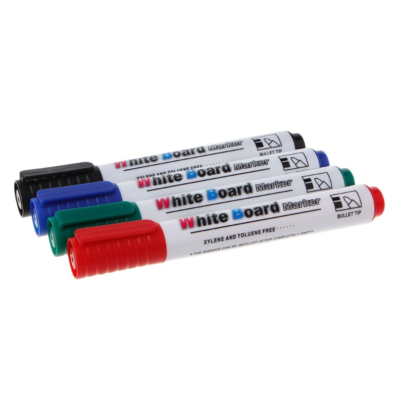 Rotulador borrable de pizarra blanca para niños, suministros de papelería para escuela y oficina, suministros para profesores, 4/5/6/8/10/12 Uds.: 4color
